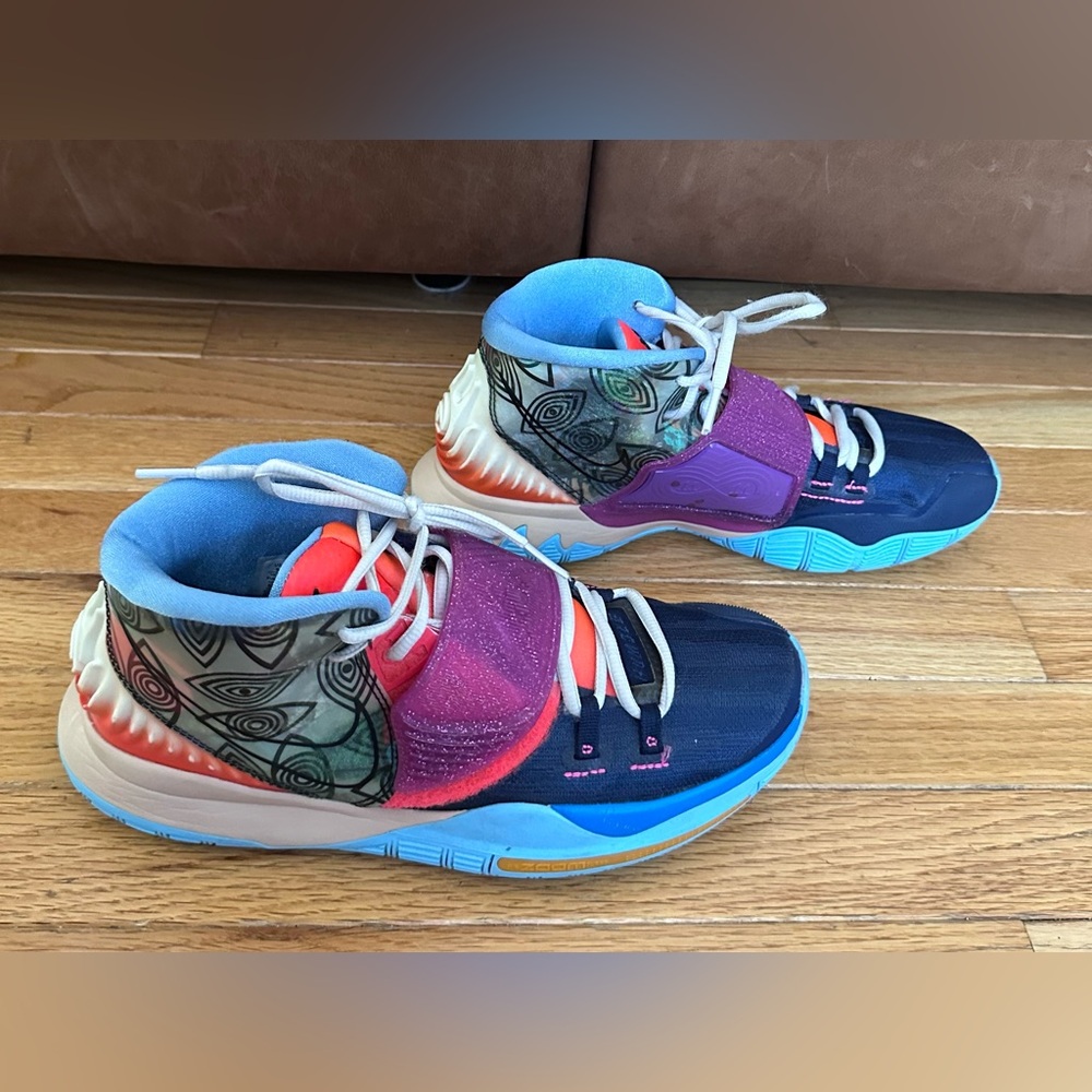 Nike Kyrie 6 Pre Heat Heal The World  Blue Sneakers (CN9839-403) - Size US 9